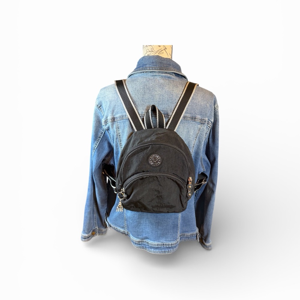 Kipling Mini Backpack Nylon Black Adjustable Stra… - image 3